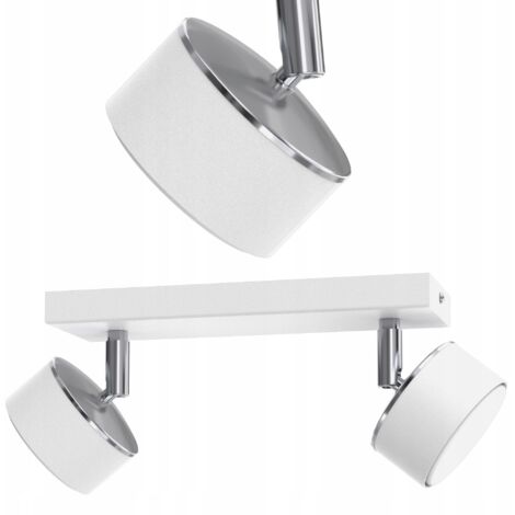 LÁMPARA DE TECHO CROMADA BLANCA MÓVIL LED GX53 LÁMPARA PULIDA