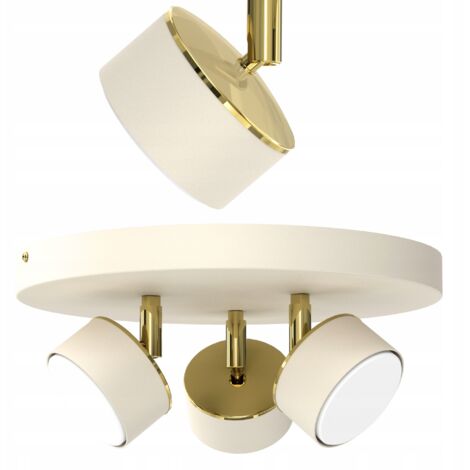 LÁMPARA DE TECHO CRUDO BEIGE GX53 LÁMPARA MODERNA POLACA CÍRCULO DE 3 PUNTOS