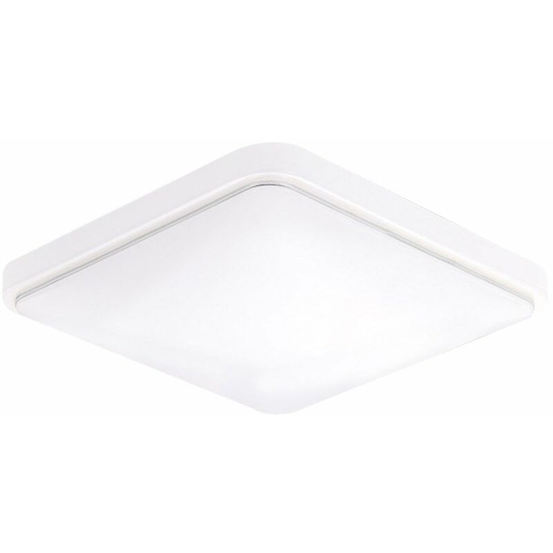 

Lampara de techo cuadrada L-ED , AC220-V Color blanco Cocina Balcon Porche Luminaria de panel moderna,Plata, 20x20cm