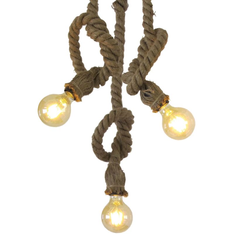 

LÁMPARA DE TECHO CUERDA BARCO 3 LUCES - Lúzete