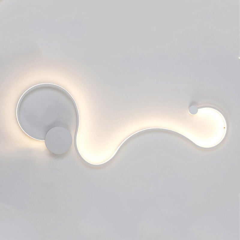 

Lampara de techo de acrilico LED de estilo moderno, luz de decoracion de lampara de pared,Blanco, C Luz calida