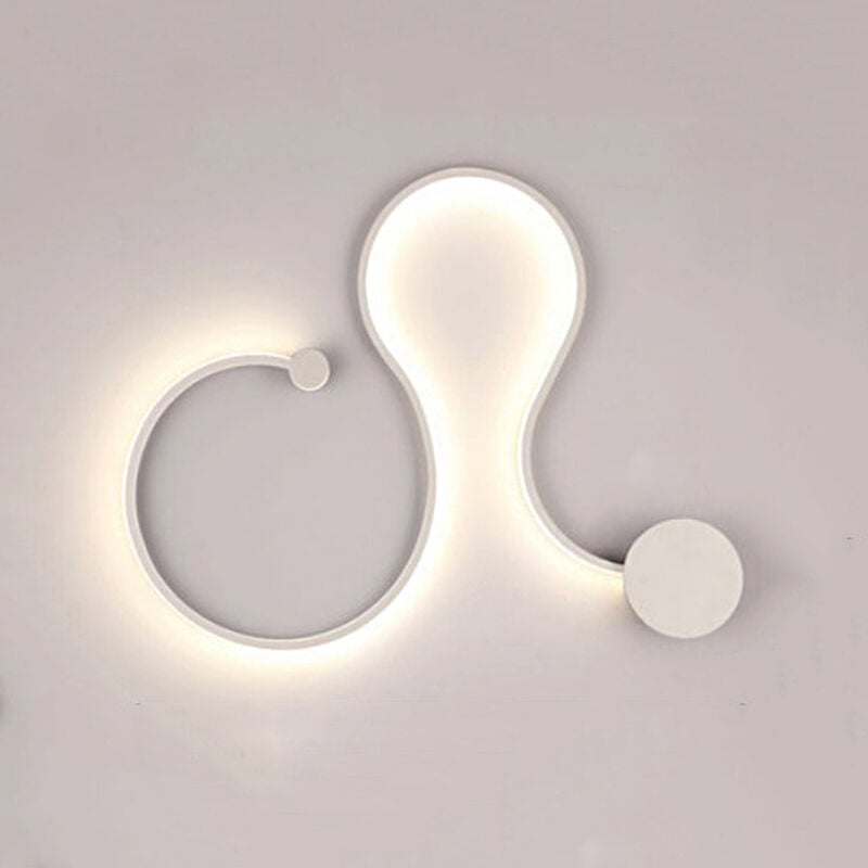 

Happyshopping - Lampara de techo de acrilico LED de estilo moderno, luz de decoracion de lampara de pared,Blanco, una luz calida