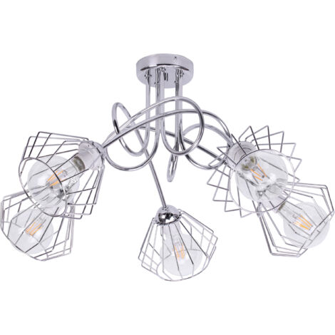 Lámpara de techo de alambre retro Loft Edison
