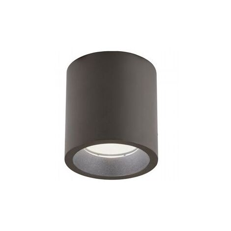 Lámpara de techo de aluminio fundido con difusor de vidrio transparente, 40W, 4240 lúmenes, luz cálida corten