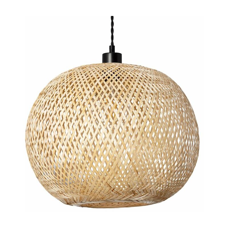 

Lámpara de Techo de Bambú Redonda (1XE27) | IluminaShop