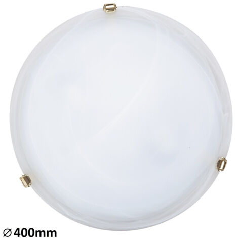 Lámpara de techo de cristal 40 cm E27 2x60W cristal alabastro blanco redondo Alabastro 3301 Rabalux