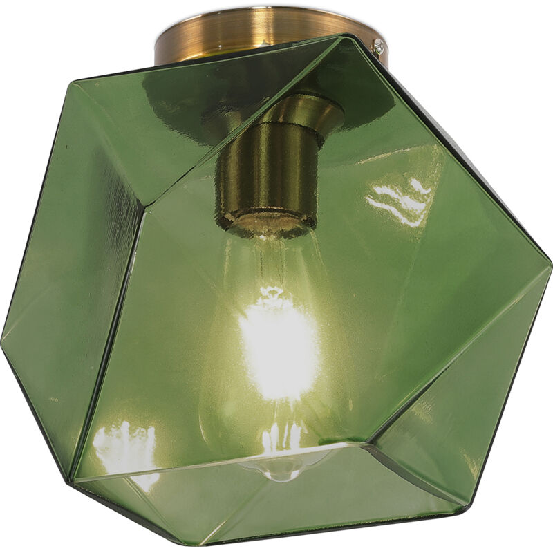 

Lámpara de techo de cristal en forma de esfera Verde