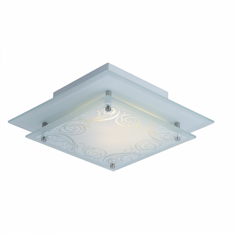 

Lámpara de techo de vidrio de diseño lámpara de iluminación dormitorio living satinado Esto 40130