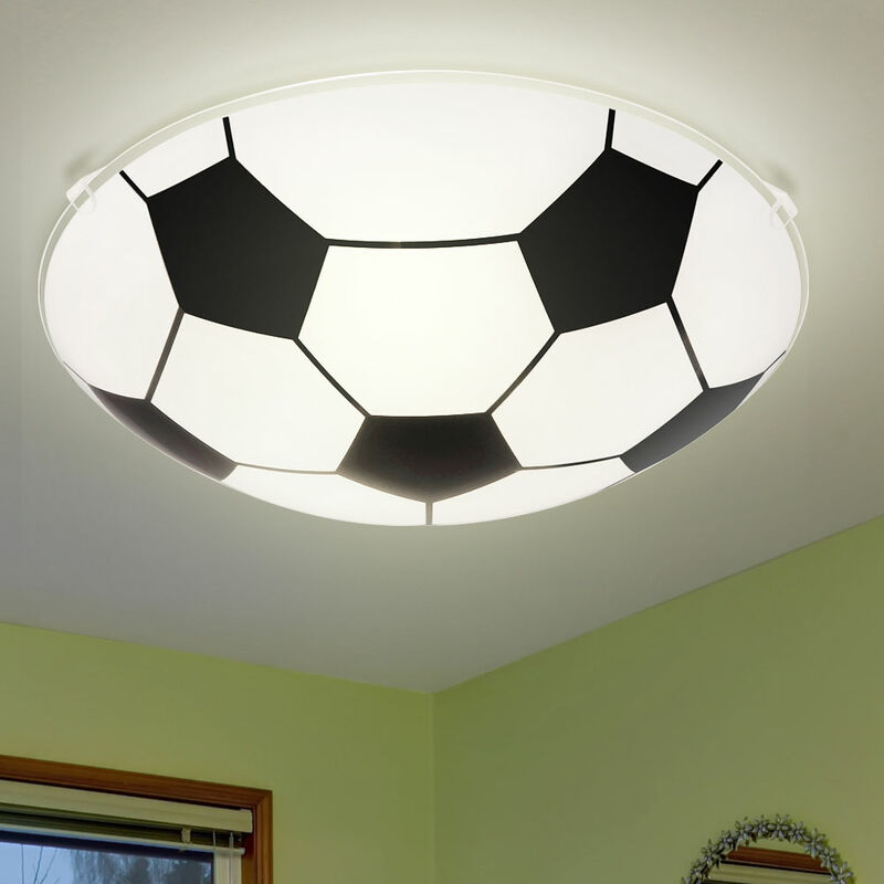 

Lámpara de techo lámpara para niños lámpara para habitación de niños Lámpara de techo lámpara de pantalla de vidrio para sala de juegos, metal blanco