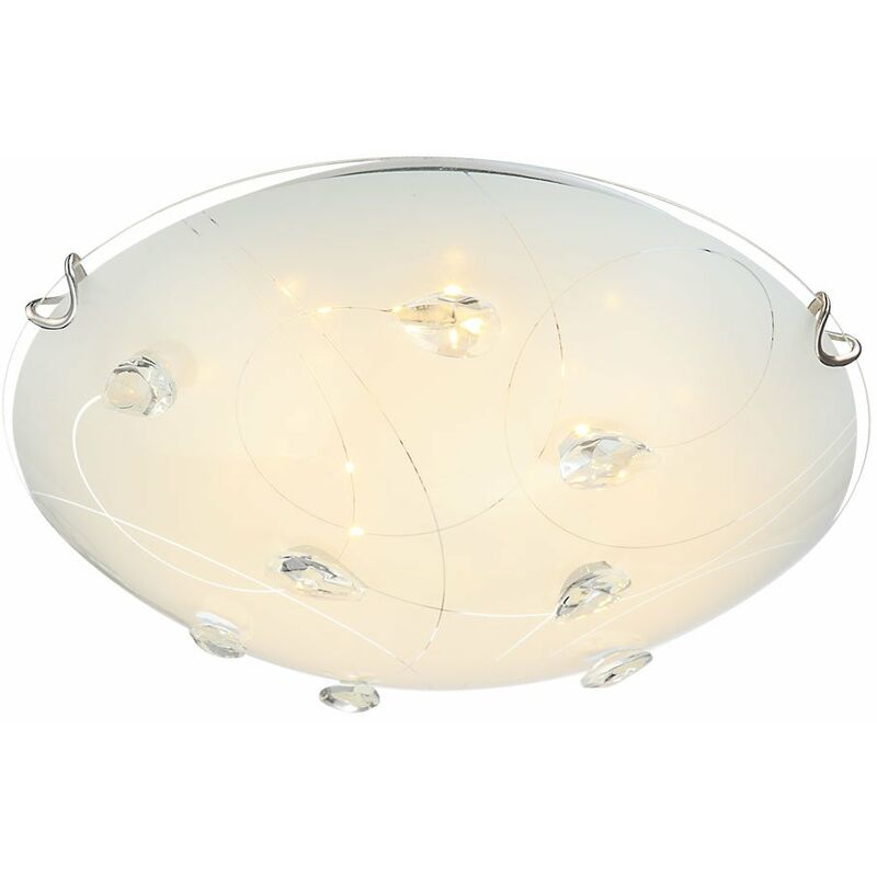 

Globo - Lámpara de techo lámpara de cristal Lámpara de techo lámpara de cristal para salón, cristales de cristal de metal clase de protección IP20,