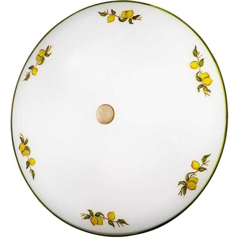 Kolarz - nonna - Lámpara de techo empotrada con diseño de vidrio estilo cabaña, latón antiguo, 4x E27