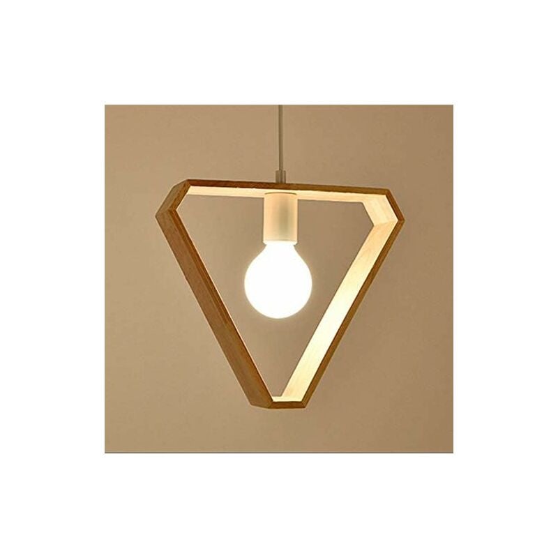 

Lámpara de Techo de Madera Industrial Creativa Lámparas de Colgar Moderna E27 Lustre Contemporánea Retro para El Dormitorio, La Sala de Estar, La