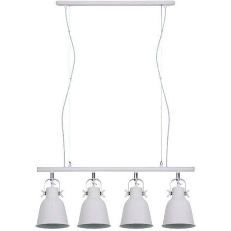 Lámpara de Techo de Metal con 4 Focos - Iluminación Versátil y Estilo Industrial