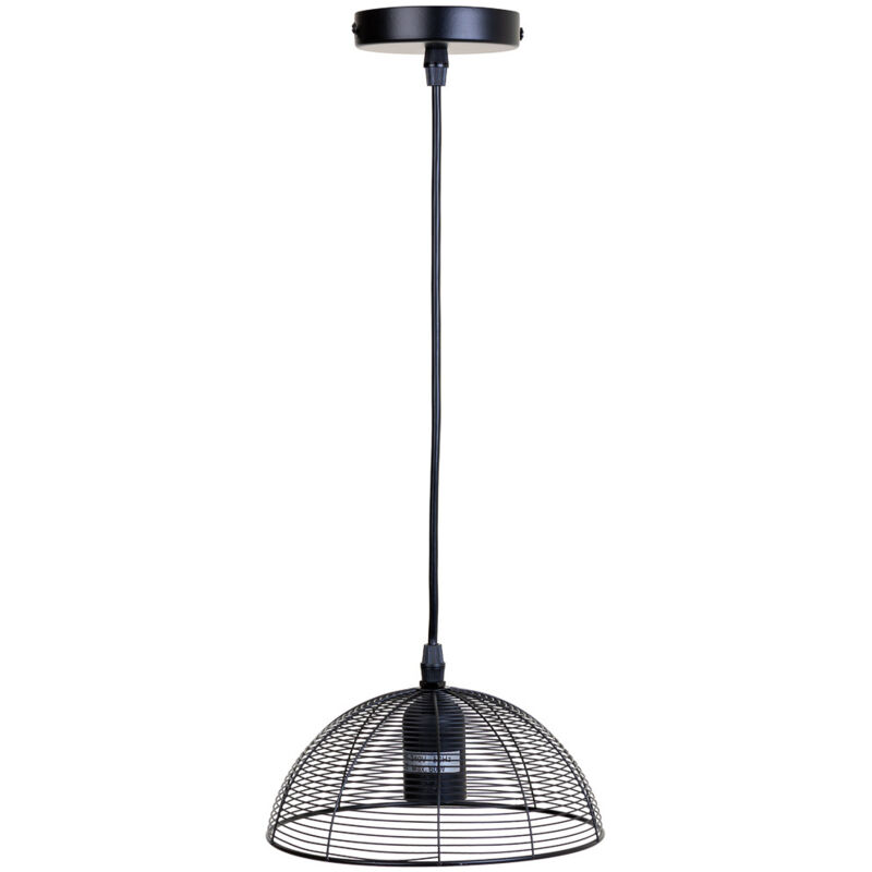 Lámpara de techo de metal negra 20x20x95