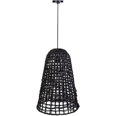 Lámpara de techo de papel negro, d40x56h cm