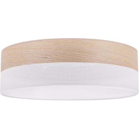 LÁMPARA DE TECHO DE PLEXI DE MADERA BLANCA 50CM ROBLE CLÁSICO