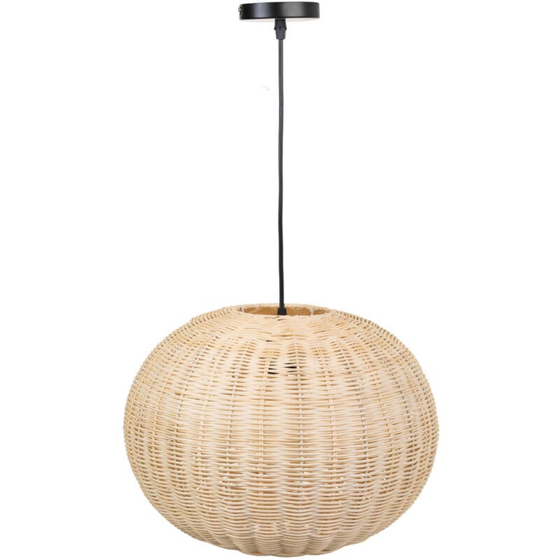 Lámpara de techo de ratán marrón 38x38x28