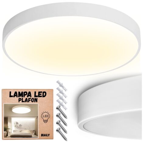 Lámpara de techo de superficie, redonda, sin parpadeo, luz blanca fría, LED, color frío