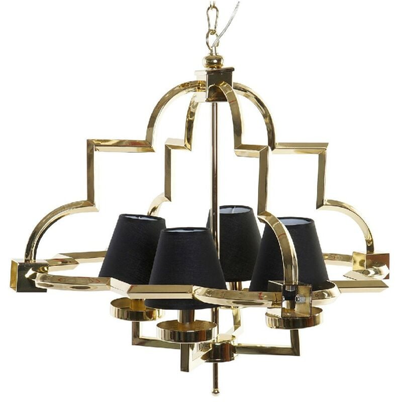

Lámpara de Techo DKD Home Decor Negro Algodón Acero 220 V Dorado (69 x 69 x 73 cm)