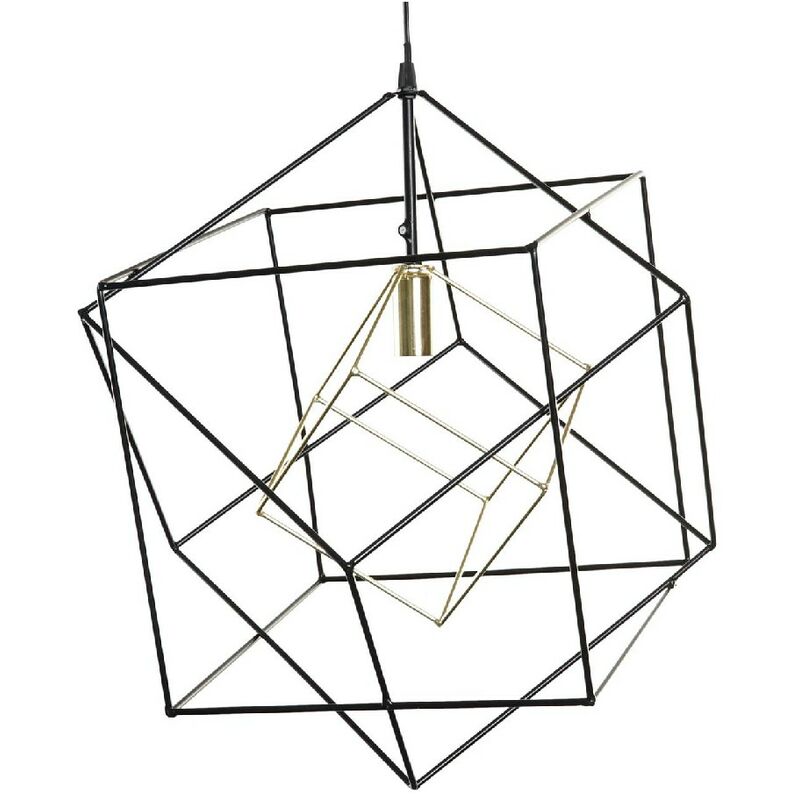 

Lámpara de Techo DKD Home Decor Negro Metal 25W 220 V Dorado (52 x 52 x 53 cm)