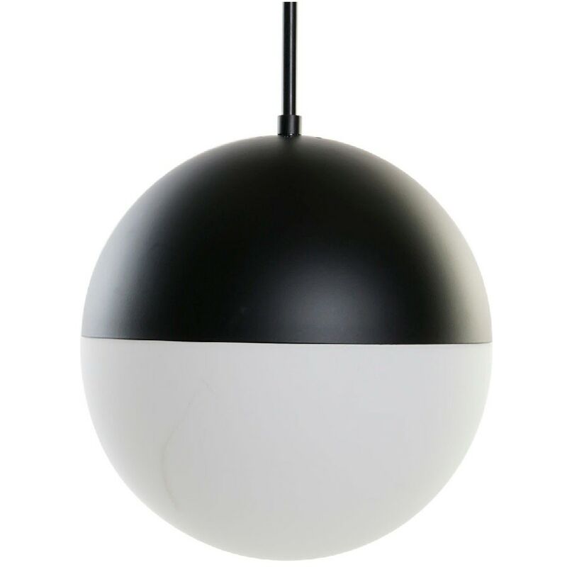 

Lámpara de Techo DKD Home Decor Blanco Negro Metal Cristal 220 V 50 W (30 x 30 x 60 cm)