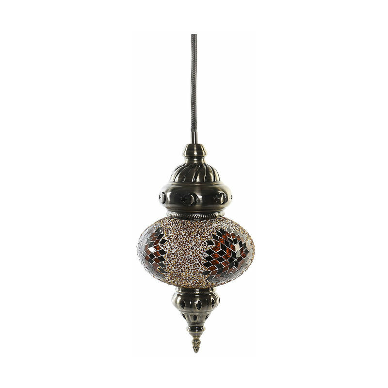 

Lámpara de Techo DKD Home Decor Multicolor Metal Cristal Mosaico (22 x 22 x 100 cm)
