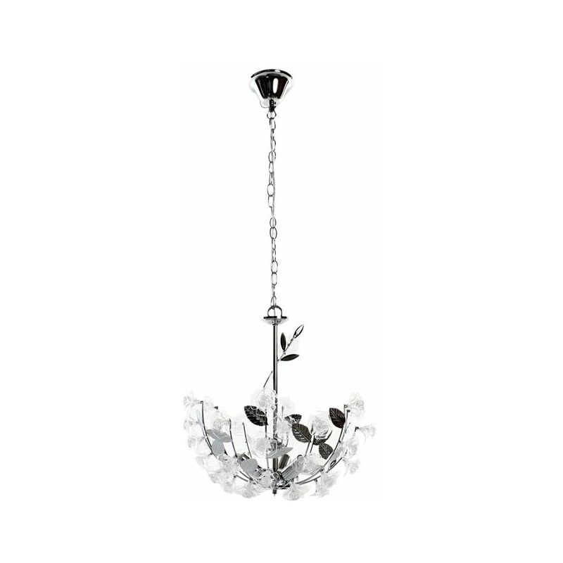 

Lámpara de Techo DKD Home Decor Plata Acrílico Metal Flores (45 x 45 x 40 cm)