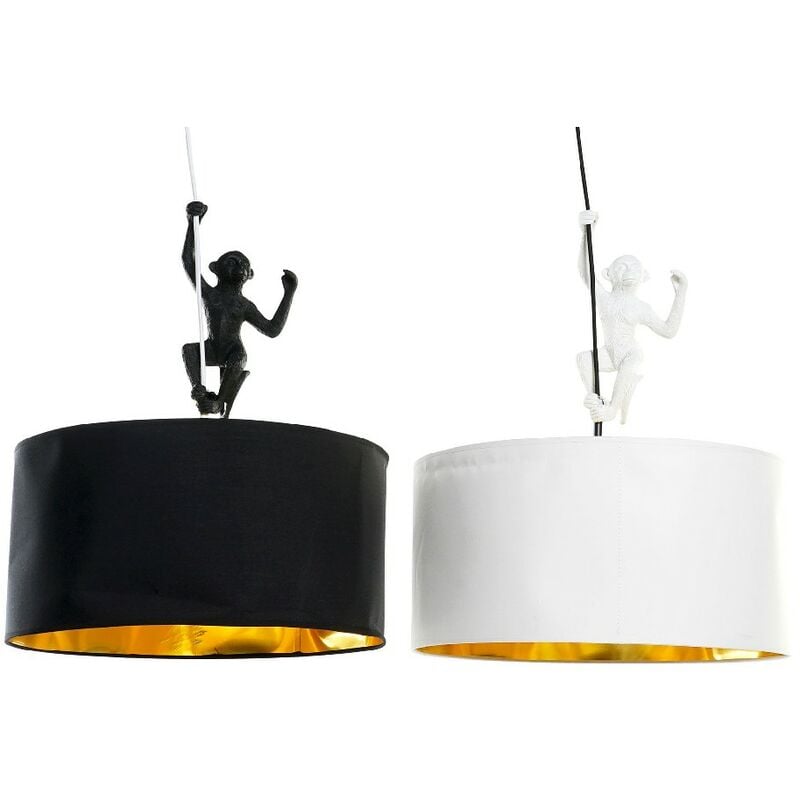 

Lámpara de Techo DKD Home Decor Blanco Negro Poliéster Resina 220 V Dorado 50 W (2 pcs) (45 x 45 x 56 cm)