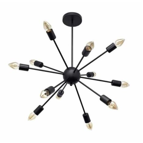 Lámpara de techo dolores 12xe27 al.76xd.71cm negro