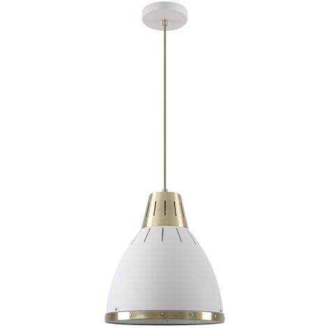 LAMPARA DE TECHO  E27 BLANCO   DORADO