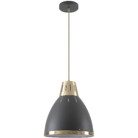 LAMPARA DE TECHO E27  NEGRO   DORADO 1.5M CABLE