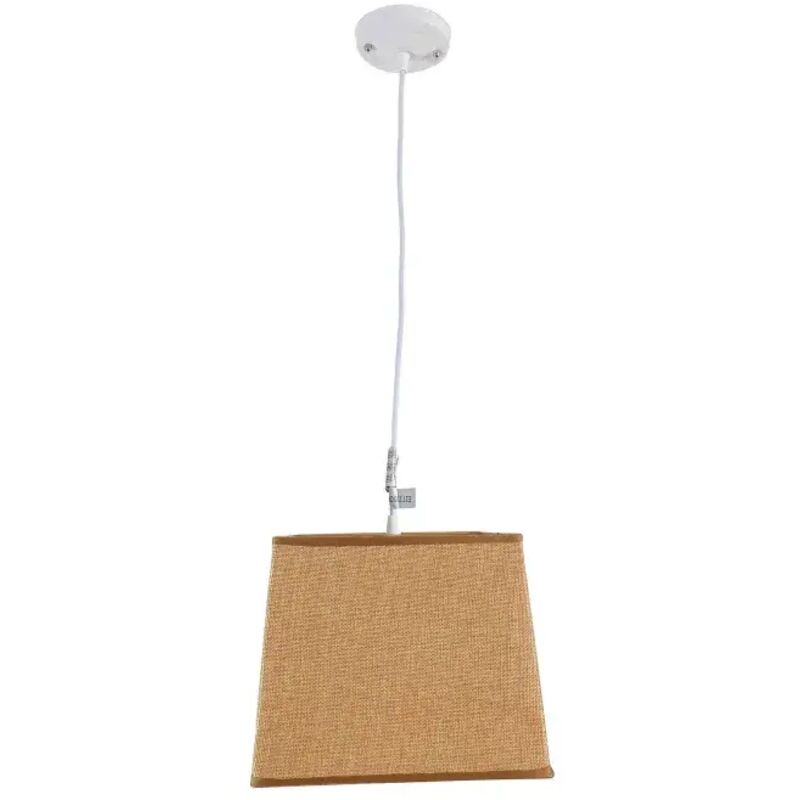 Lámpara de techo en tela (25 x 25 cm) - Marrón