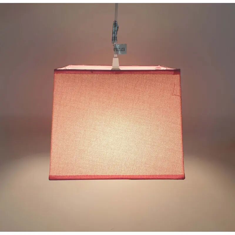 Lámpara de techo en tela (25 x 25 cm) - Rosa