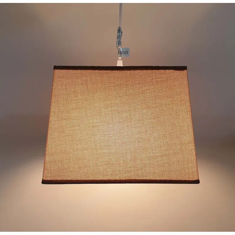 Lámpara de techo en tela (30 x 30 cm) - Marrón