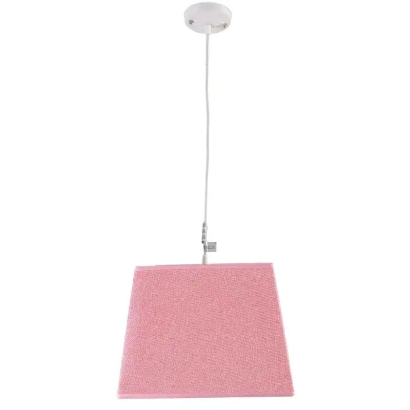 Lámpara de techo en tela (30 x 30 cm) - Rosa