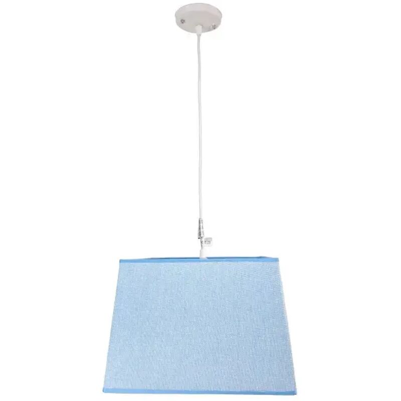 Lámpara de techo en tela (35 x 35 cm) - Azul