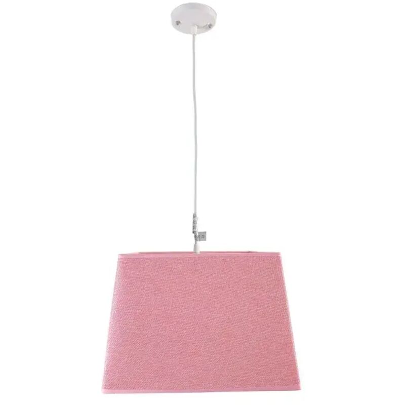 Lámpara de techo en tela (35 x 35 cm) - Rosa