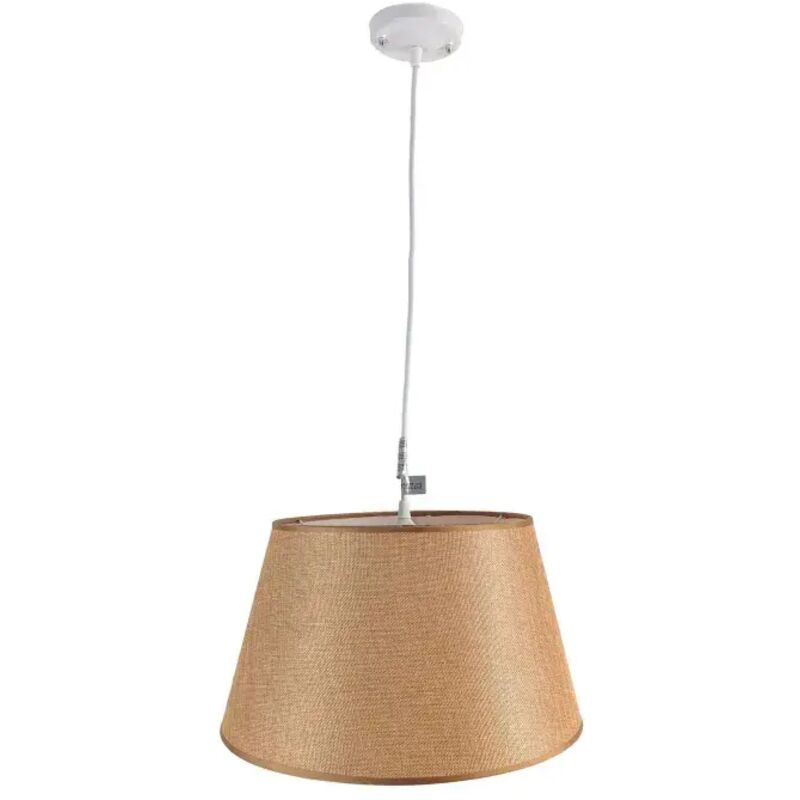 Lámpara de techo en tela (Ø38 cm) - Marrón