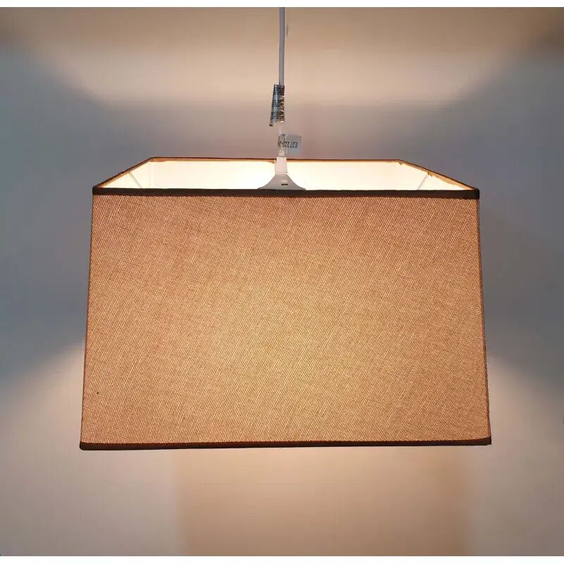 Lámpara de techo en tela (40 x 40 cm) - Marrón