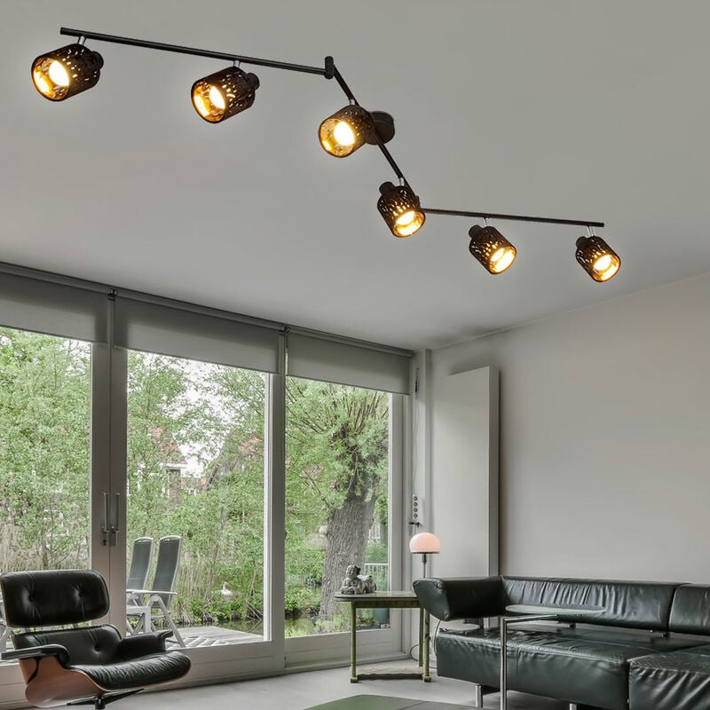 

Lámpara de techo con foco de terciopelo, decoración móvil perforada en oro negro en un juego que incluye bombillas LED