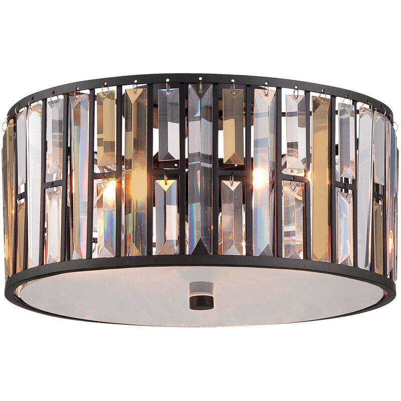 

Gemma - Lámpara de techo empotrada de 3 luces Vintage Bronze, E27 - Elstead