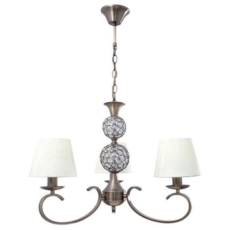Lámpara de Techo HONDURAS 3xE14 1x5W LED Al.Reg.xD.59.8cm Beije/Cuero