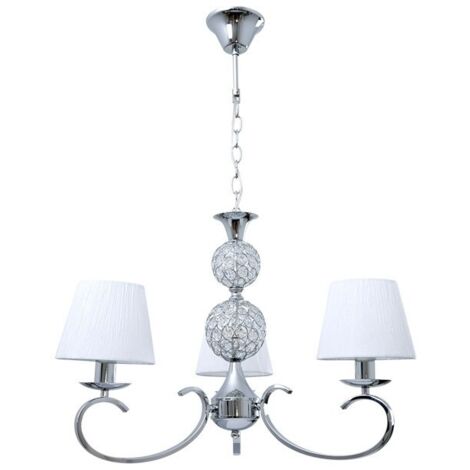 Lámpara de Techo HONDURAS 3xE14 1x5W LED Blanco/Cromo