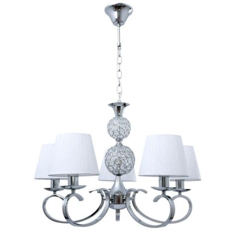 Lámpara de Techo HONDURAS 5xE14 1x5W LED Blanco/Cromo