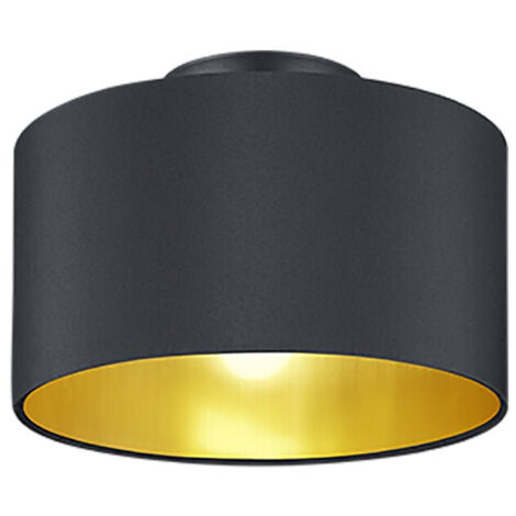 Lámpara de techo Hostel Metal negro-dorado H160 cm Ø30 cm Trio Lighting