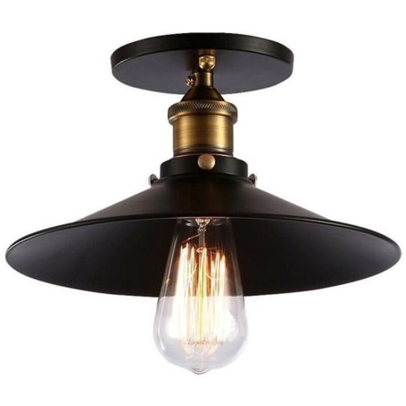 Lámpara de Techo Industrial 26cm Luz Colgante Vintage Metal Hierro E27 para Pasillo Salón Cocina Dormitorio