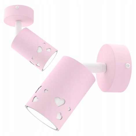 LÁMPARA DE TECHO INFANTIL FOCO PARA NIÑA LED GU10 CORAZÓN ROSA