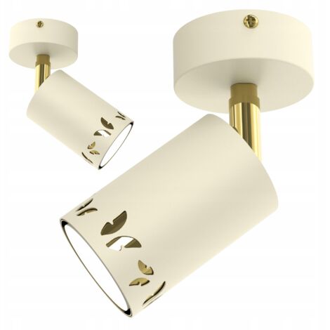 LÁMPARA DE TECHO INFANTIL SPOT LED MARIPOSAS BEIGE CRUDO ORO GU10