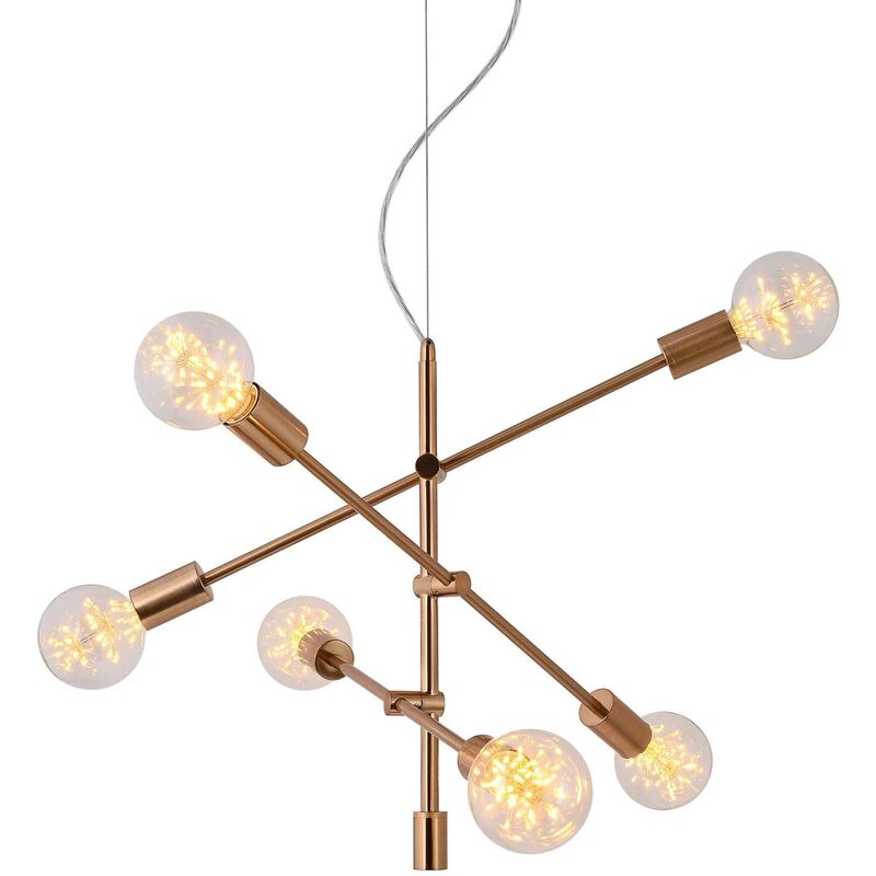 

LÁMPARA DE TECHO JUPITER 6 LUCES BRONCE - Lúzete