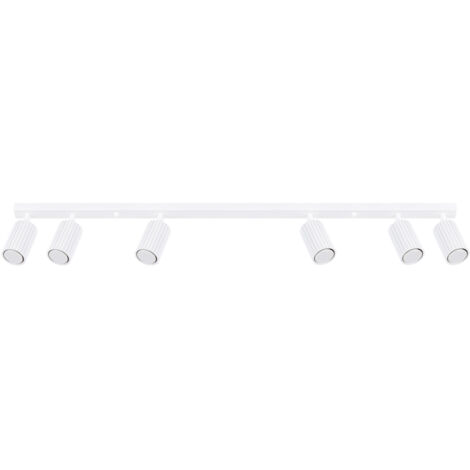 Lámpara de techo Karbon blanco aluminio 6xGU10  117cm Sollux
